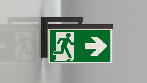 RP-Technik LED-Rettungszeichenleuchte EB + SC/3h, anthr. AXRA008SC-AZ