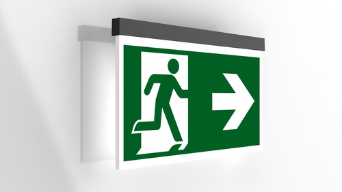 RP-Technik LED-Rettungszeichenleuchte ZB + ML, anthrazit AXWT009ML-AZ