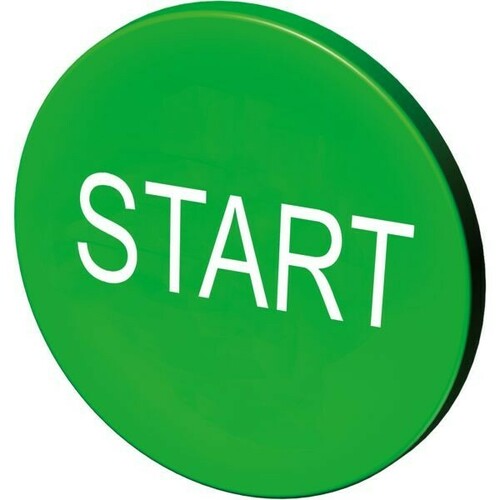 Stahl Tastenschild 8602/3 grün START 227801