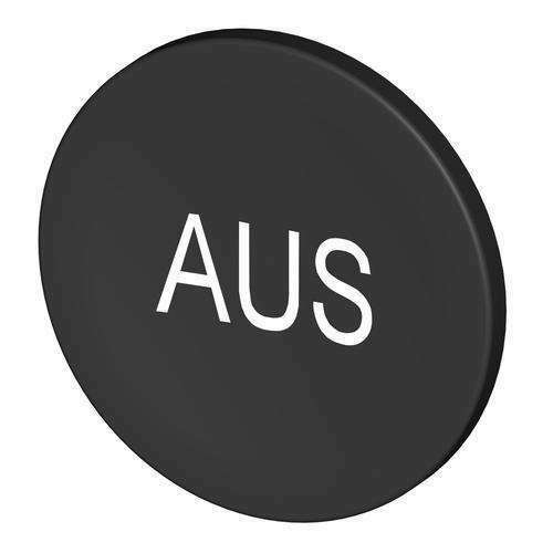 Stahl Tastenschild 8602/3 schwarz AUS 227811