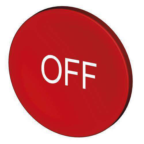 Stahl Tastenschild 8602/3 rot OFF 227814