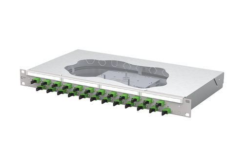 Metz Connect Patchfeld splice 24xE2000-S APC OS2 1504595924-E