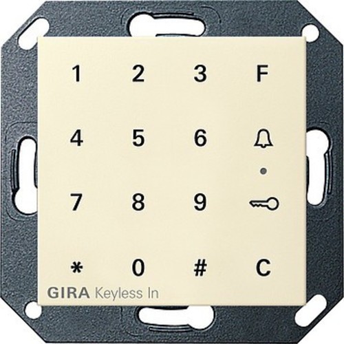 Gira Code Tastatur cremeweiß-glänzend Keyless In 260501