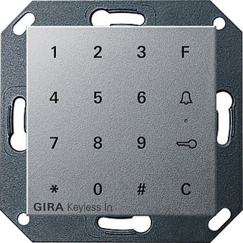 Gira Code Tastatur aluminium Keyless In 260526
