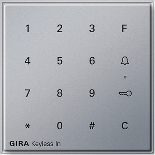 Gira Code Tastatur aluminium Keyless In 260565