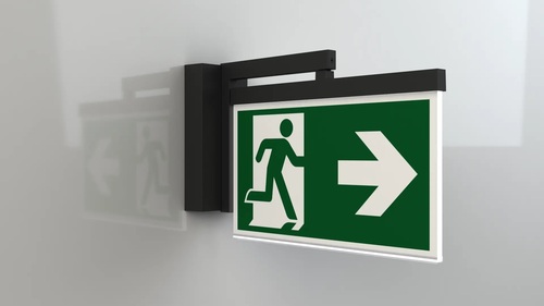 RP-Technik Rettungszeichenleuchte 1h, Wireless, anthr. AXWA401WL-AZ