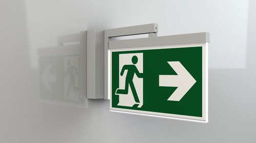 RP-Technik Rettungszeichenleuchte 8h, Wireless, weiß AXWA408WL