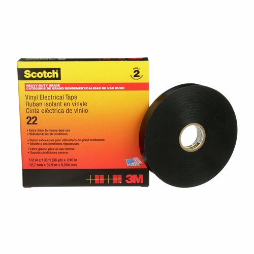 3M Deutschland PVC Elektro-Isolierband 12 mm x 33 m, Vynil Scotch 22 12x33