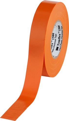 3M Deutschland Vinyl Elektro-Isolierband 15 mm x 10 m, orange TemFlex 1500 15x10or