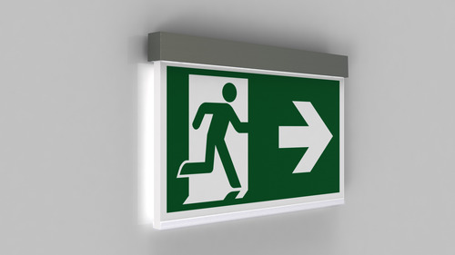 RP-Technik Rettungszeichenleuchte EB 3h, WL, edelst. AMR403WL-E