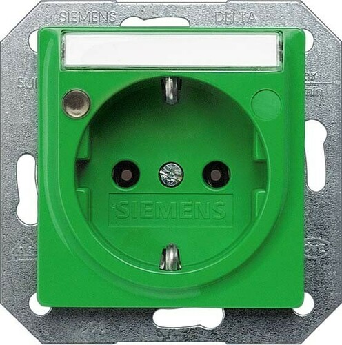 Siemens Dig.Industr. i-syst SCHUKO-Steckdose grün (SV) 5UB1562