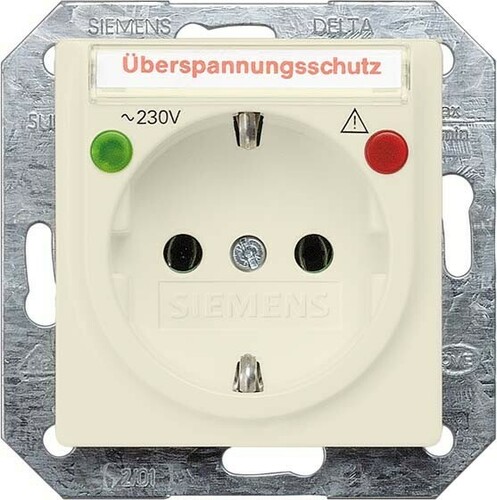 Siemens Dig.Industr. i-syst SCHUKO-Steckdose ew Schriftf/Übersp. 5UB1565