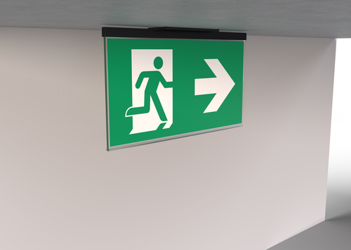 RP-Technik LED-Rettungszeichenleuchte EB8h, Wirel., anthr. AGC408WL-AZ