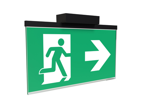 RP-Technik LED-Rettungszeichenleuchte EB1h, Wirel., anthr. AGD401WL-AZ