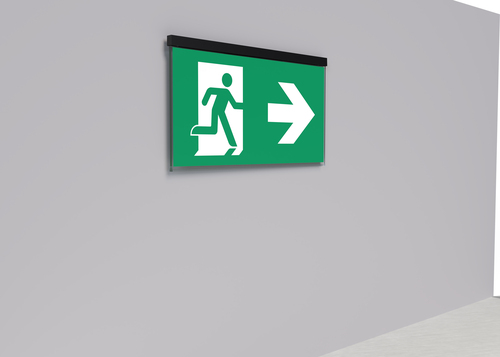 RP-Technik LED-Rettungszeichenleuchte EB8h, Wirel., anthr. AGR408WL-AZ