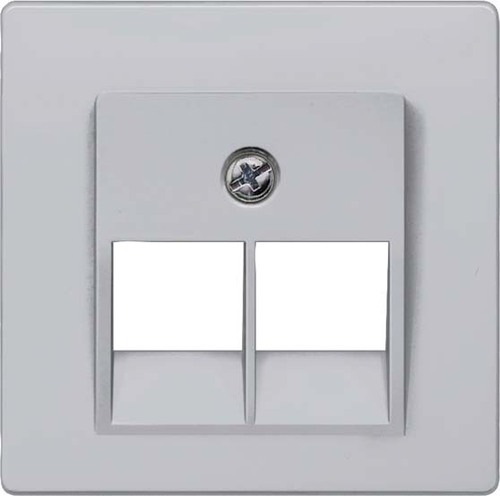 Siemens Dig.Industr. i-syst Abdeckplatte aluminium UAE Cat.3, 2-fach 5TG1261