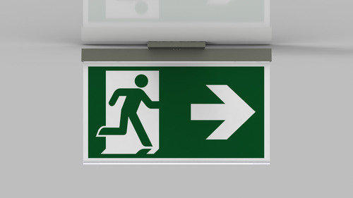 RP-Technik LED-Rettungszeichenleuchte EB 1h, SC, eds-opt. AXE401SC-E