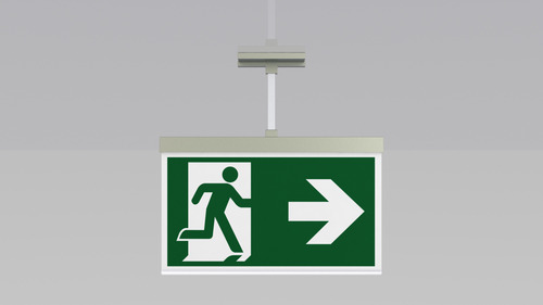 RP-Technik LED-Rettungszeichenleuchte EB 1h, SC, eds-opt. AXEP401SC-E