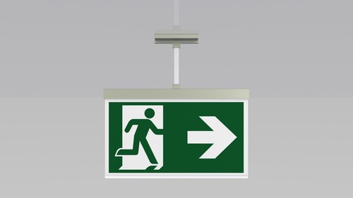 RP-Technik LED-Rettungszeichenleuchte EB 3h, SC, eds-opt. AXEP403SC-E