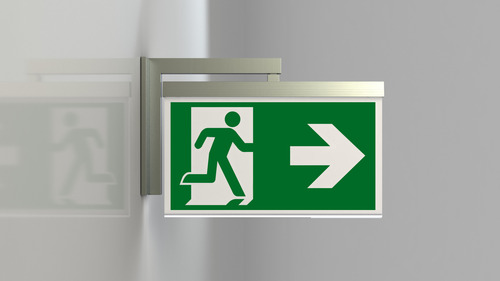 RP-Technik LED-Rettungszeichenleuchte EB 1h, SC, eds-opt. AXRA401SC-E