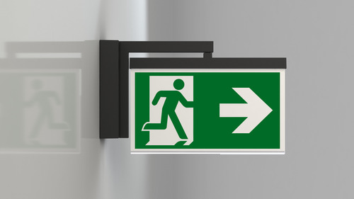 RP-Technik LED-Rettungszeichenleuchte EB 1h, SC, anthr. AXWA401SC-AZ