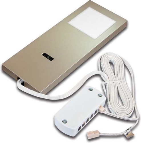 Hera LED Slim-Pad F ww edelstahl m.Schalter 61001691208