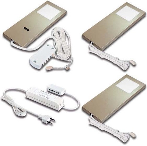 Hera 3er-Set LED-UB-Leuchte 5W nw edelstahl m.Schalter 61056530308