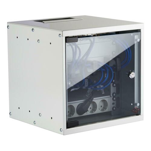 EFB-Elektronik Wandgehäuse Set 10Zoll 6HE WGB-1006GR.30-SET1