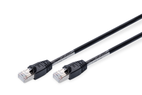 DIGITUS Patchkabel CAT 6 S/FTP Outdoor,1m,sw DK-1644-010/BL-OD
