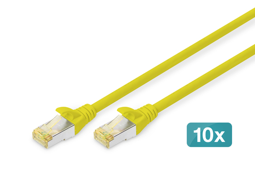 DIGITUS Patchkabel CAT 6A S/FTP 3m, 10 Stk,ge DK-1644-A-030-Y-10