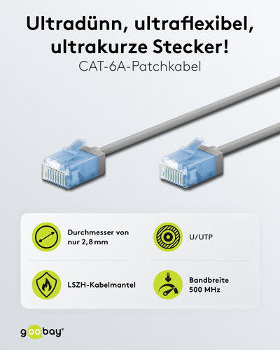 Goobay Patchkabel U/FTP Cat6 Ultraflexibel,slim,g 74304 Goobay Patchkabel U/FTP Cat6 Ultraflexibel,slim,g 74304