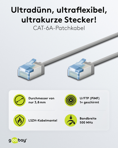 Goobay Patchkabel U/FTP Cat6 Ultraflexibel,slim,s 74318 Goobay Patchkabel U/FTP Cat6 Ultraflexibel,slim,s 74318