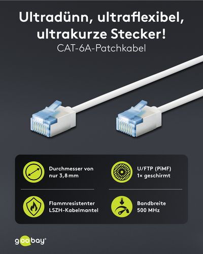 Goobay Patchkabel U/FTP Cat6 Ultraflexibel,slim,w 74336 Goobay Patchkabel U/FTP Cat6 Ultraflexibel,slim,w 74336