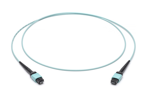 Corning LWL-Patchkabel 8F MPO PC BU/ST OM4 9m türkis JEBEC08QEZ-NB009M
