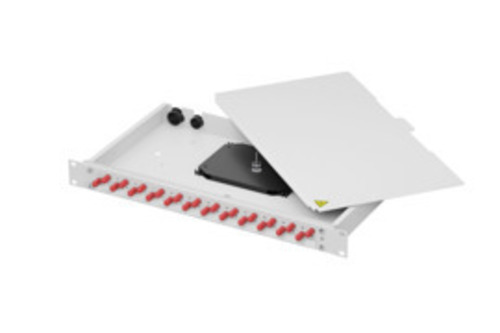 Telegärtner Spleißbox bestückt 6xLCD 9/125 OS2 1HE TNSB-Be-6LCD-E9-OS2