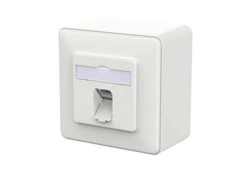 Metz Connect RJ45 Anschlussdose IDC verkehrsweiß 130D370027-I Metz Connect RJ45 Anschlussdose IDC verkehrsweiß 130D370027-I