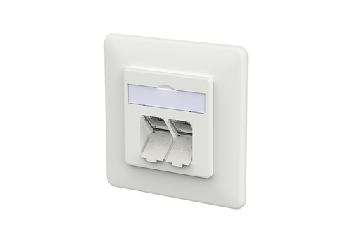 Metz Connect RJ45 Anschlussdose LSA++ verkehrsweiß 130E381027-I Metz Connect RJ45 Anschlussdose LSA++ verkehrsweiß 130E381027-I