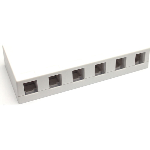 Excel Networking Keystone AP-Gehäuse leer 6 Port weiß 100-021-6P Excel Networking Keystone AP-Gehäuse leer 6 Port weiß 100-021-6P