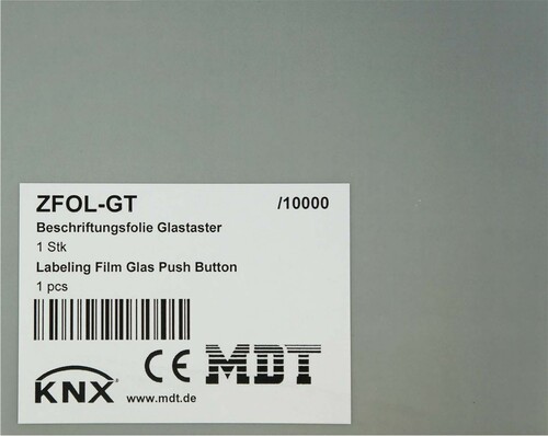 MDT technologies Beschriftungsfolie f.Glastaster Plus ZFOL-GT