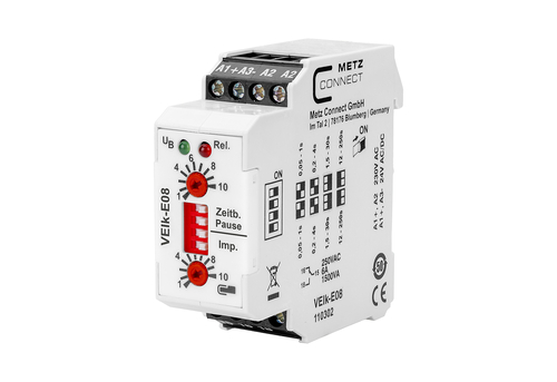 Metz Connect VEIk-E08, 230V AC, 24V AC/DC ti 0,05-250 s 110302