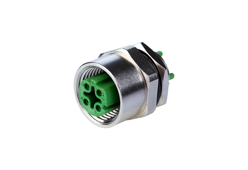 Metz Connect Leiterplattenbuchse M12 D-kodiert4-polig MMT361A115-0009