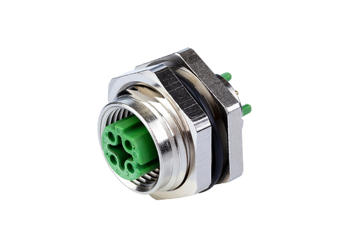 Metz Connect Leiterplattenbuchse M12 D-kodiert4-polig MMT371A115-0009