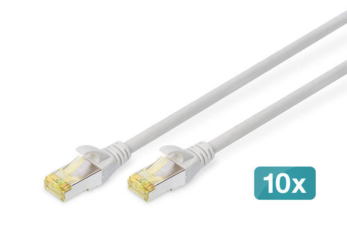 DIGITUS Patchkabel CAT 6A S/FTP 0,5m, 10 Stk,gr DK-1644-A-005(VE10)