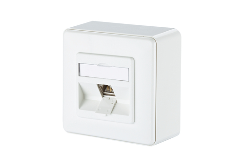 Metz Connect E-DAT modul 1 Port AP Cat.6A, verkehrsweiß 1309110027-E