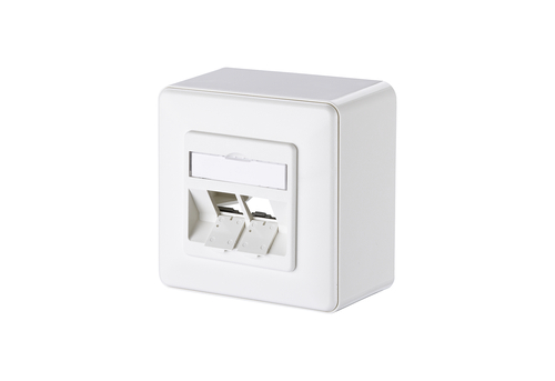 Metz Connect Modul Anschlussdose AP 2 Port unbestückt 130B10D20027-E