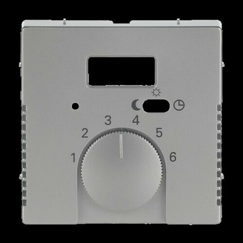 Busch-Jaeger Zentralscheibe edelstahl Temp.Regl.m.Nachtabs 1795 TA-866