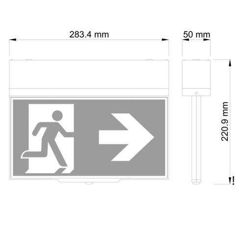 Fischer Rettungszeichenleuchte R1-UE83R.19 Fischer Rettungszeichenleuchte R1-UE83R.19