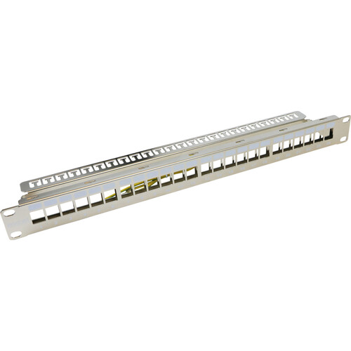 Excel Networking 19Z.-Modulträger 1HE crome leer f.24x Keystone 100-028 Excel Networking 19Z.-Modulträger 1HE crome leer f.24x Keystone 100-028