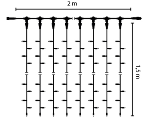 Scharnberger+Hasenbein Lichtvorhang Outdoor 230V 300-lp. blau 58239 Scharnberger+Hasenbein Lichtvorhang Outdoor 230V 300-lp. blau 58239