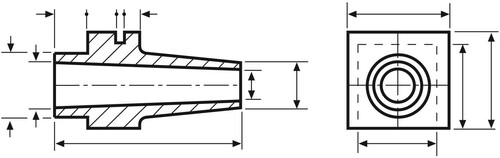 HellermannTyton Schnurschutztülle schwarz H 121-PVC-BK D1